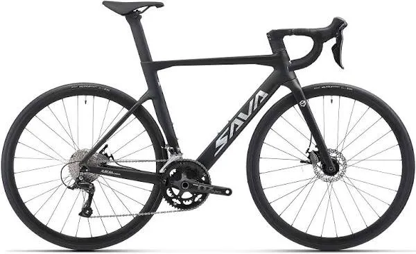 SAVADECK Carbon Disc Road Bike, Integrated Design Racing Bicycle Carbon Frame Carbon Fork with Shimano SORA R3000 Derailleur System 18 Speed Disc Brake Road Bike for Men or Women.