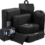 Gorilla Grip 8 Set Packing Cubes, Travel Essentials for Suitcases, Breathable Mesh Organizer Bags for Clothes Toiletries Shoes and Laundry, Luggage