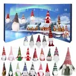 Christmas Gnome Advent Calendar 2024, 24 Pieces Gnome Decor Ornaments Christmas Countdown Xmas Advent Calendar,Dwarf Ornaments , Christmas Vacation