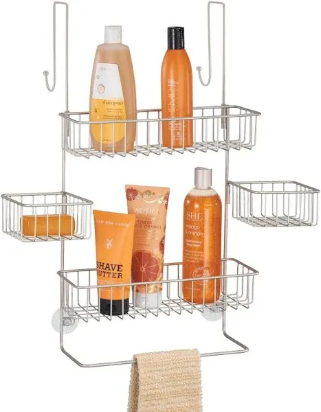 mDesign X-Wide Over Door Hanging Bathroom Tub/Shower Caddy