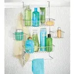 mDesign X-Wide Metal Over Door Hanging Bathroom Tub/Shower Caddy