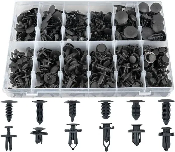 240Pcs Car Push Type Retainer Clips for Honda Ford Toyota Storage Case Kit Set