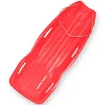 Slippery Racer Downhill Xtreme 48 inch Toboggan Snow Sled, Red