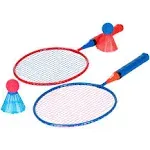 Franklin Sports Badminton Racket Set - Smashminton, Oversize - 2 Player Backyard Youth Set with Birdies for Kids