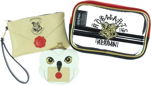 Harry Potter Hogwarts Alumni Jrs. Gift Set Makeup Case Zip Wallet & Coin Purse