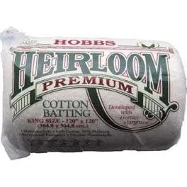 Hobbs Batting Heirloom Premium Cotton Blend King 120" x 120"