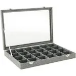 Bead Landing Gray Jewelry Tray with Lid