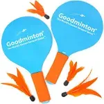 Goodminton - The World's Easiest Racquet Game - an Indoor Outdoor Year-Round Fun Paddle Game Set for Boys, Girls, and People of All Ages