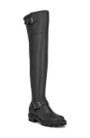 Nans 3 Womens Faux Leather Tall Over-the-knee Boots In Black Smooth - Faux Leather - Polyuretha