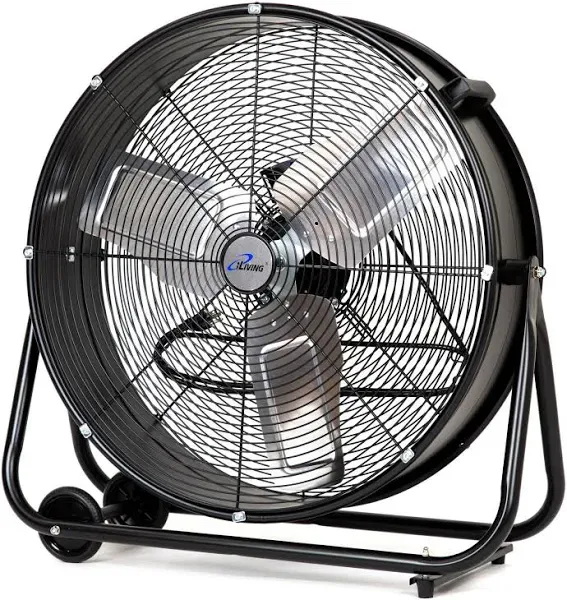 iLIVING High Velocity Industrial 24 in. 2-Speed Drum Fan with Speed Control