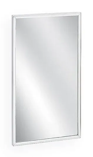 Bradley 781-024360 (24 x 36) Commercial Restroom Mirror, Channel Frame, 24" W x 36" H, Stainless Steel w/ Bright-Polished Finish