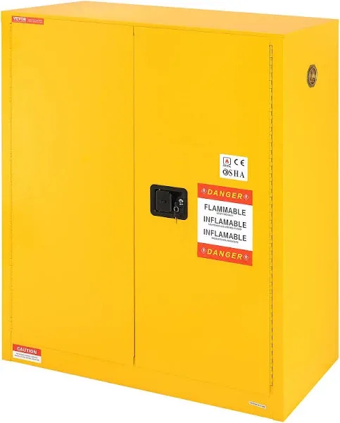 VEVOR Flammable Safety Cabinet Liquid Storage 30 Gal 43.1x18.1x50.1 in Cabinet