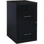 Scranton & Co Metal 2 Drawer Letter File Cabinet in Black