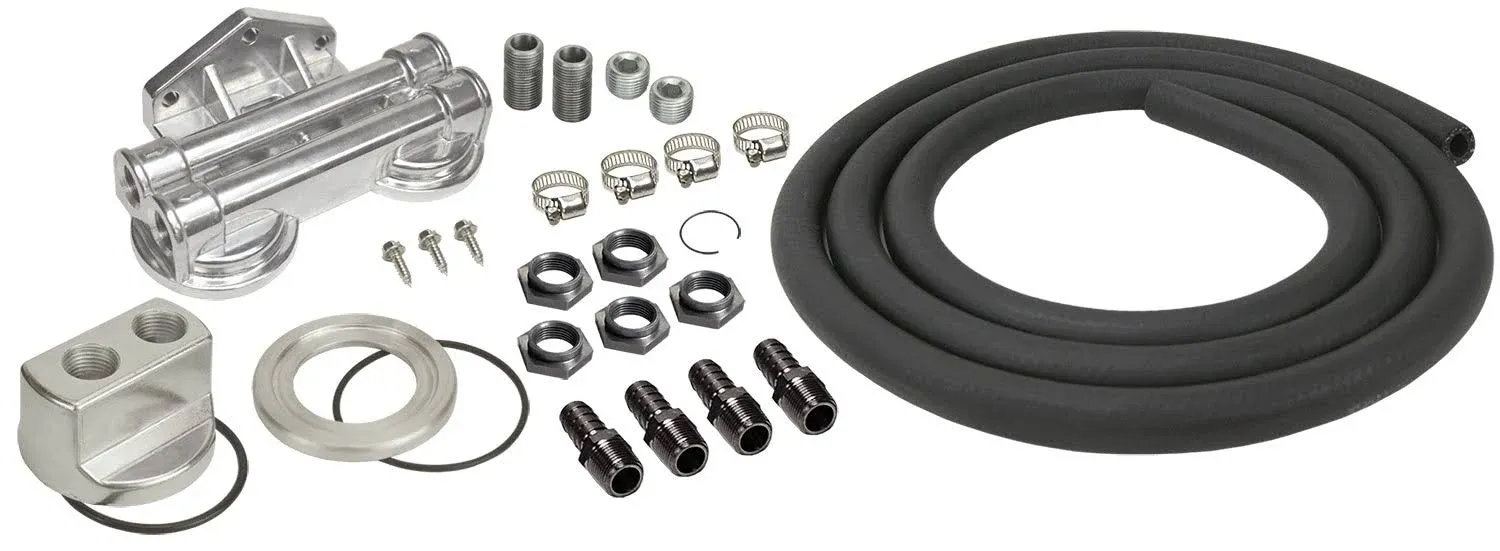 Derale 15715 Engine Oil Filter Relocation Kit , Black