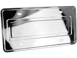 LFPartS Stainless Steel License Plate Backing Reinforce Holder/Bracket Chrome