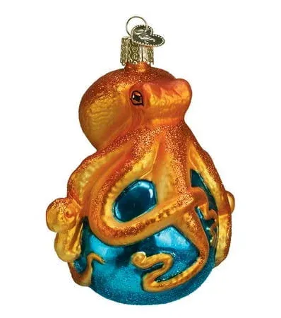 Old World Christmas Octopus Glass Ornament