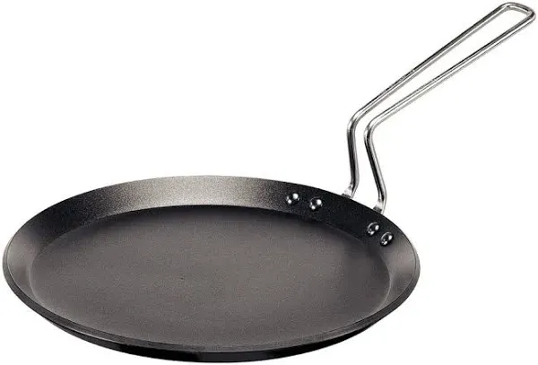 Hawkins Q45 Futura Non-Stick Flat Tava Griddle 10 in. - 4.88mm with Steel Handle