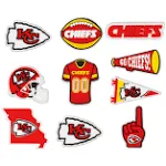 FOCO NFL unisex-adult NFL Team Logo Officially Licensed 10-Pack Charms for Clogs Shoes Bracelet