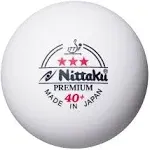 Nittaku 1Dozen 3-Star PREMIUM 40+ Table Tennis Balls Plastic Ball NB1301 NEW