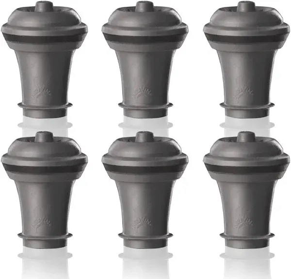 Vacu Vin Wine Saver Vacuum Stoppers Set of 6 – Grey