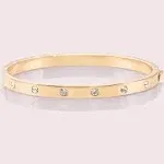 Kate Spade New York Set in Stone Hinged Bangle - Gold