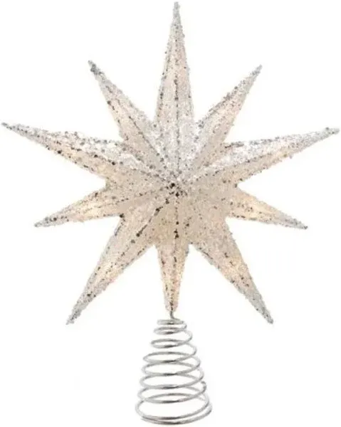 11-Light 12-Inch Battery-Operated LED Bethlehem Star Treetop