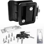 RV Travel Trailer Entry Door Lock Polar Black Paddle Deadbolt