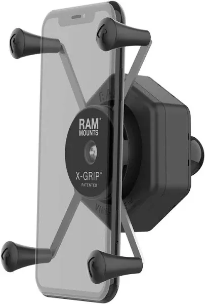 RAM Mount RAM X-Grip Large Phone Holder with Ball Vibe-Safe Adapter