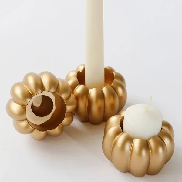 Kate Aspen Pumpkin 2 in 1 Tealight/Candlestick Holder (Set of 6)