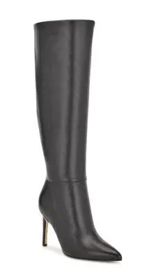 Richy Black Leather Nine West Boots