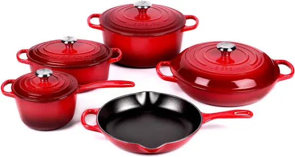 Le Creuset Signature Enameled Cast Iron 9-Piece Cookware Set