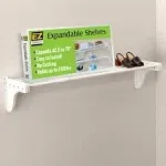 EZ Shelf Fixed 200-Lbs Capacity Ventilated Heavy Duty White W/ 2-End Brackets