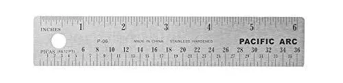 Pacific Arc Stainless Steel Ruler