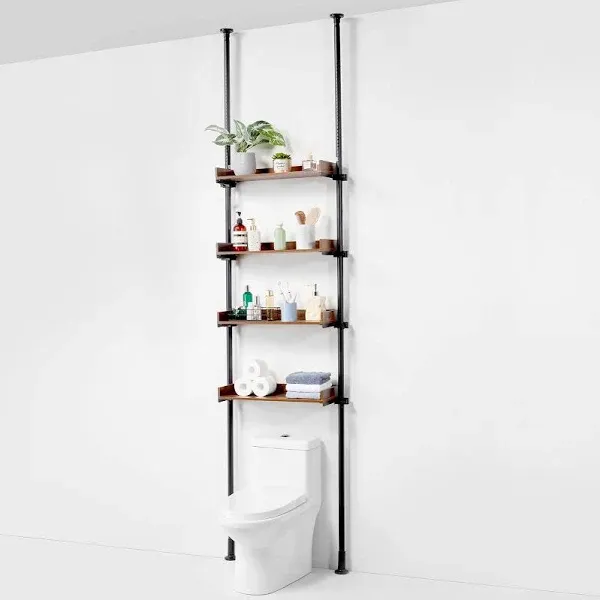 VEVOR 4-Tier Over The Toilet Storage Bathroom Shelf Rack