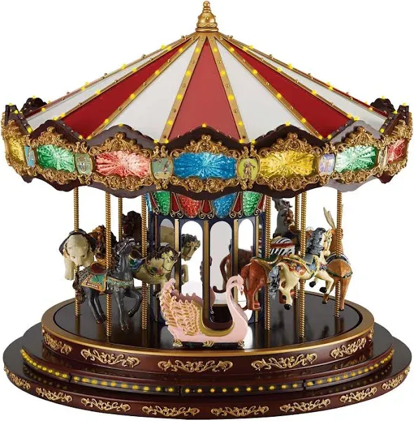 Mr. Christmas Marquee Deluxe Carousel Music Box Multi