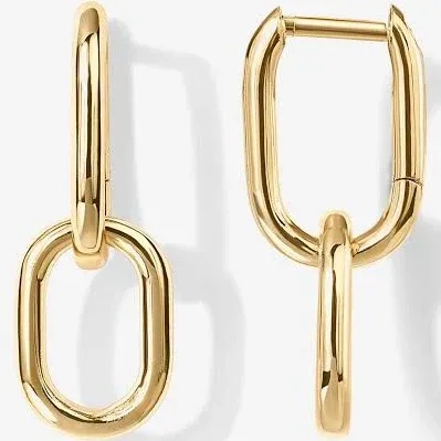 PAVOI Convertible Paper Clip Link Hoop Earrings