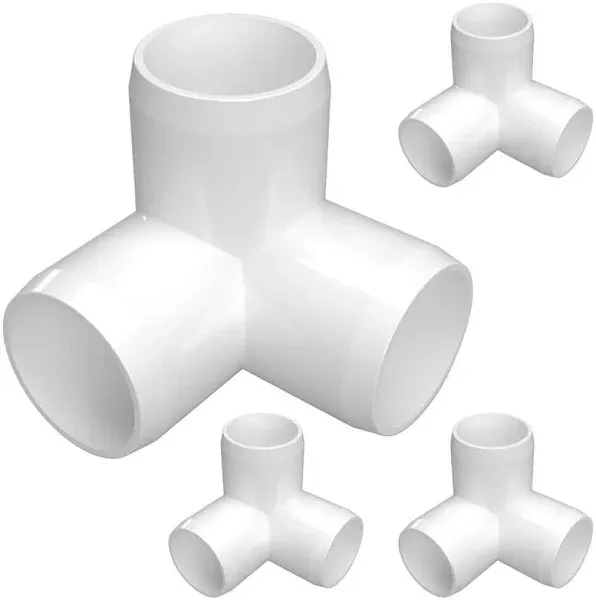 Formufit PVC Fitting 3-Way Elbow Corner Furniture Grade