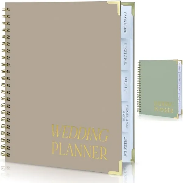 Beautiful Wedding Planner Book and Organizer - Perfect for Detailed Planning Of Your Big Day - Unique Engagement Gift for Newly Engaged Couples, Future Brides and Grooms