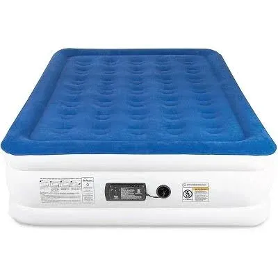 Sound Asleep Dream Series Air Mattress ComfortCoil Technology Queen Blue SAAM-01