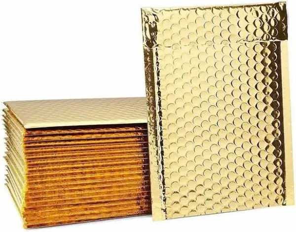 Proline Metallic Gold Bubble Mailers Envelopes