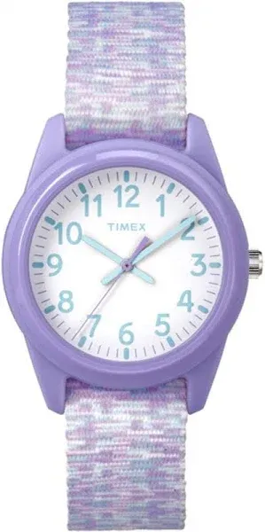 Timex TW7C12200, Kid&#039;s Time Machines Purple Nylon Fabric Strap Watch New Battery