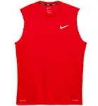 Nike Swim Men&#039;s Solid Sleeveless Hydroguard Swim Shirt University Red