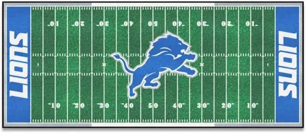 FANMATS 7351 Detroit Lions Field Runner Rug - 30in. x 72in.