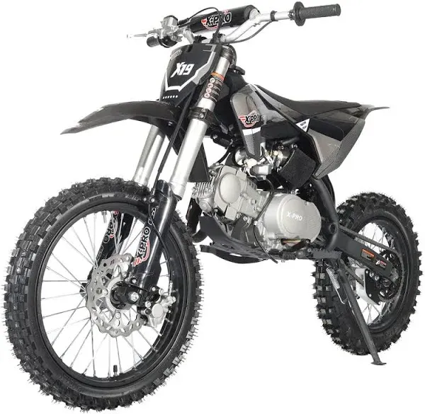 X-Pro Brand New X19 125cc Dirt Bike with 4 Speed Semi-Automatic Transmission, Kick Start 17"/14" Tires