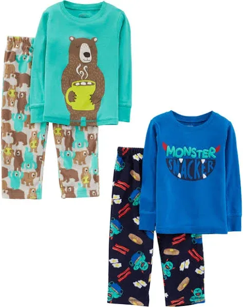 Toddlers' Simple Joys by Carter's Boys 4-Piece Pajama Set