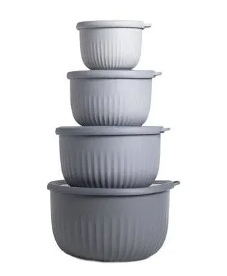 COOK with COLOR Wide Mixing Bowls with Lids 8 Piece Set