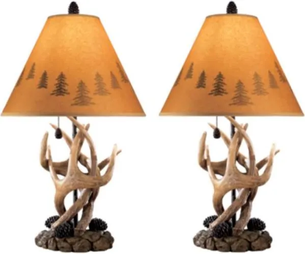 Signature Design by Ashley L316984 Antlers Table Lamp - Pair