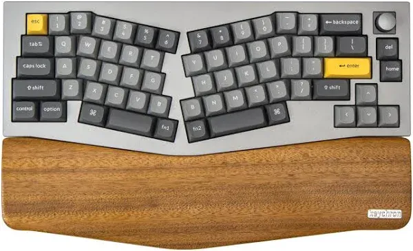 Wooden Palm Rest for K12 Q4 V4 Mechanical Keyboards Ergonomic Wrist Support