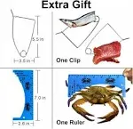 Palmyth Wire Grid Bottom Crab Nets Two Ring Crab Kit with Harness and Bait Clip 24” x 20” x 12”