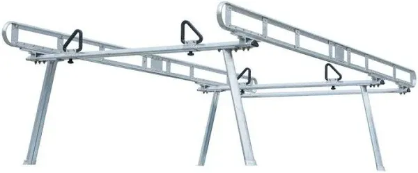 Buyers Products 1501400 Anodized Aluminum Truck Ladder Rack, 134" x 76-3/8" x 35", 800lb Limit, Clamp On Mount, Contractor Rack for Pickup Trucks, Cargo Rack for Truck